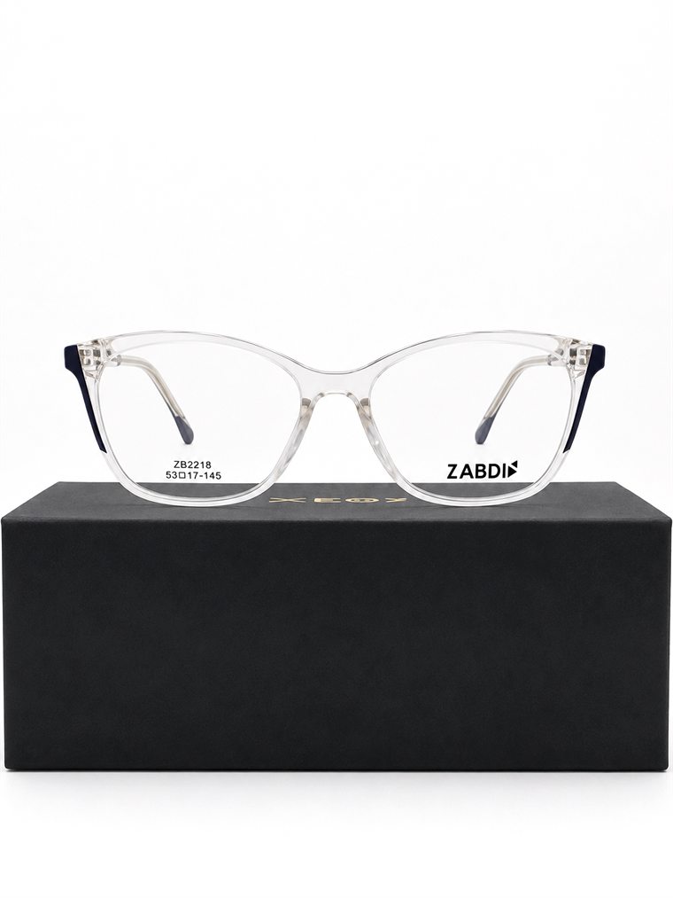 Armazón cat-eye transparente